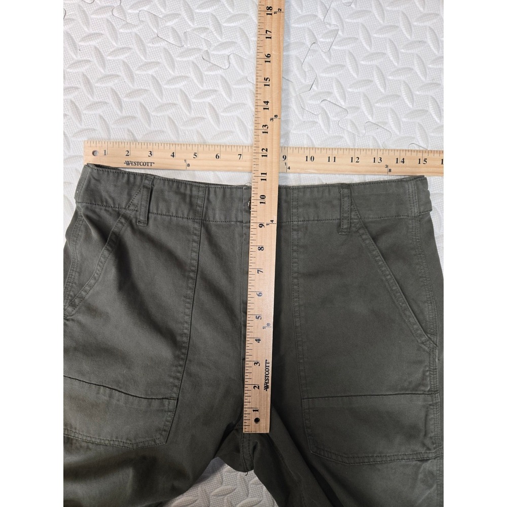 Pistola Olive Green Cotton Barrel Leg Utility Pants Size 26 Cropped Gorpcore - Picture 9 of 11